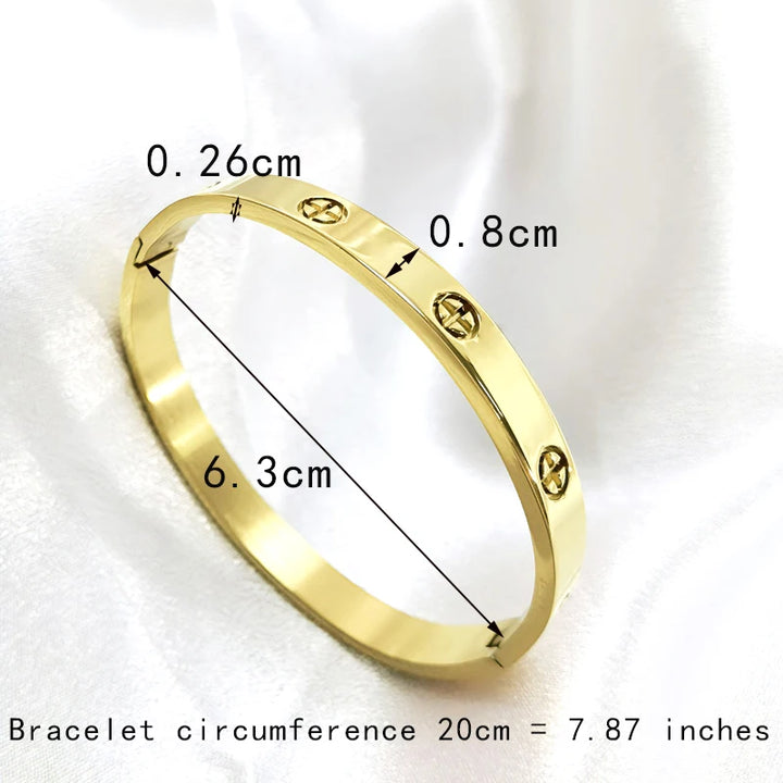 Elegant Stainless Steel Bangle Bracelet for Women