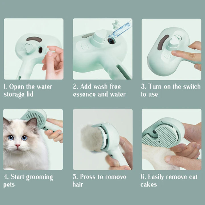 Dog Comb Pet Steam Massage Brush
