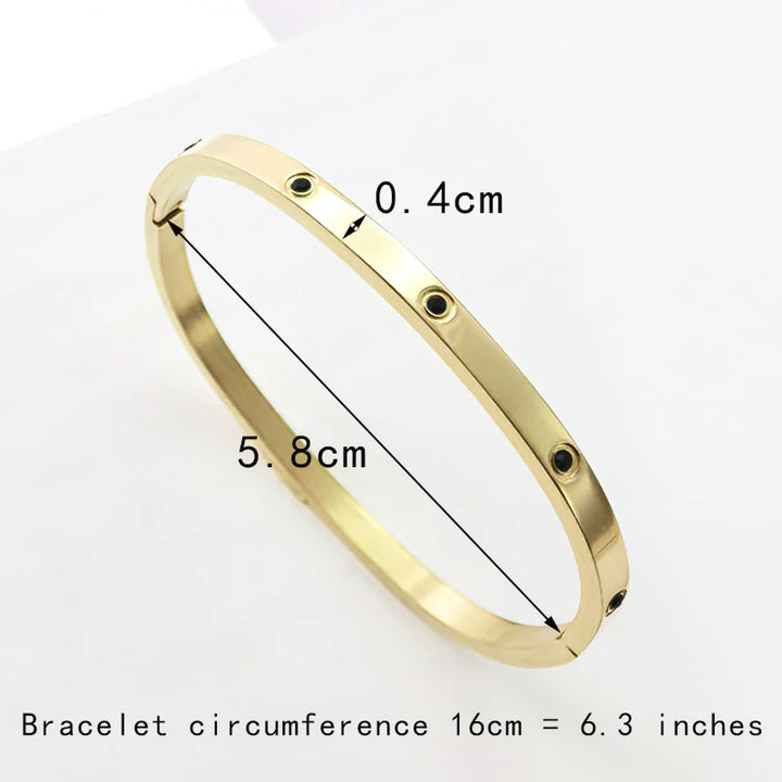 Elegant Stainless Steel Bangle Bracelet for Women