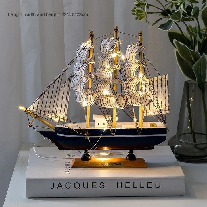 Wooden Sailboat Model