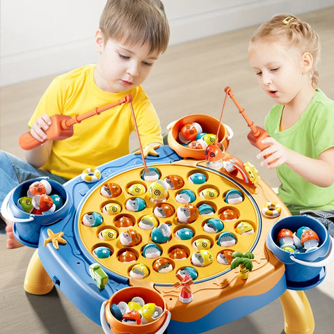 Kids Magnetic Fishing Game – Electric Rotating Fishing Toy for Toddlers &amp; Children