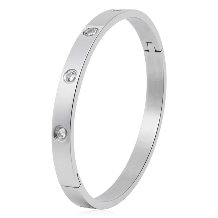 Elegant Stainless Steel Bangle Bracelet for Women