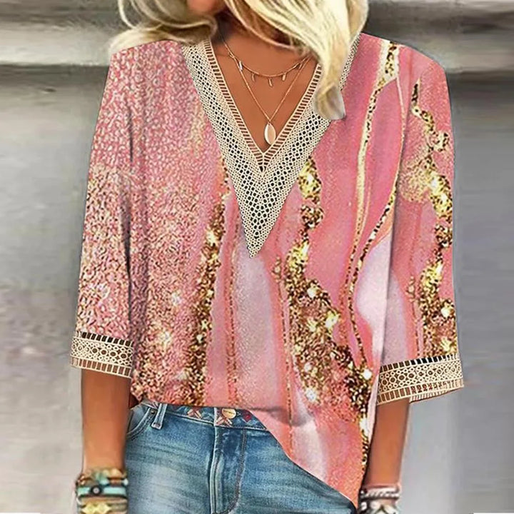 Temperament Women’s Casual V-neck Blouse