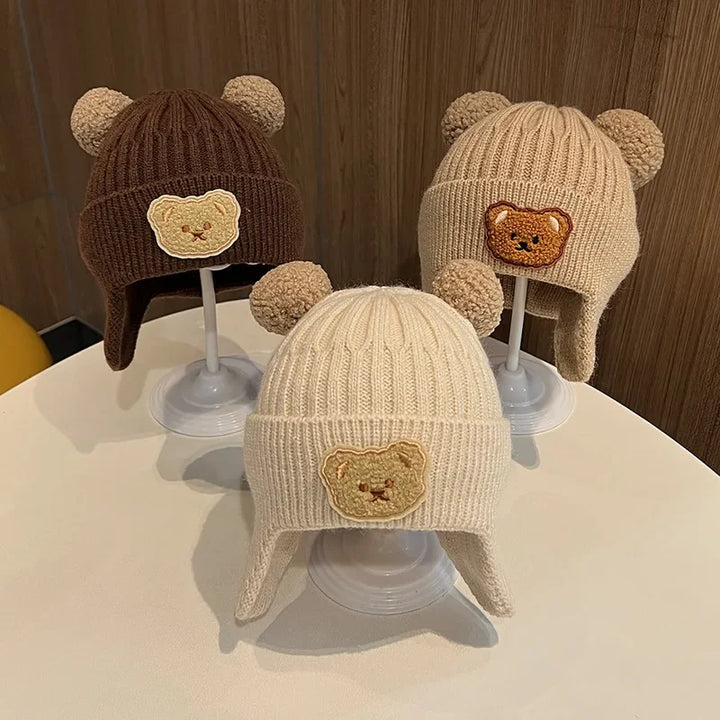 Baby Wool Hat with Bear Ears