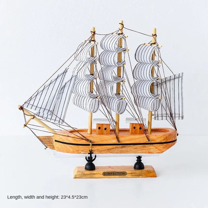 Wooden Sailboat Model