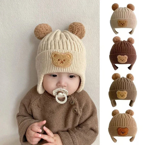 Baby Wool Hat with Bear Ears