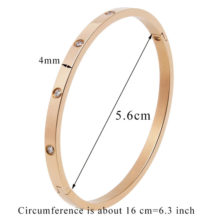 Elegant Stainless Steel Bangle Bracelet for Women