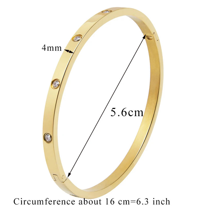 Elegant Stainless Steel Bangle Bracelet for Women