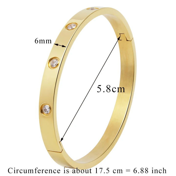 Elegant Stainless Steel Bangle Bracelet for Women