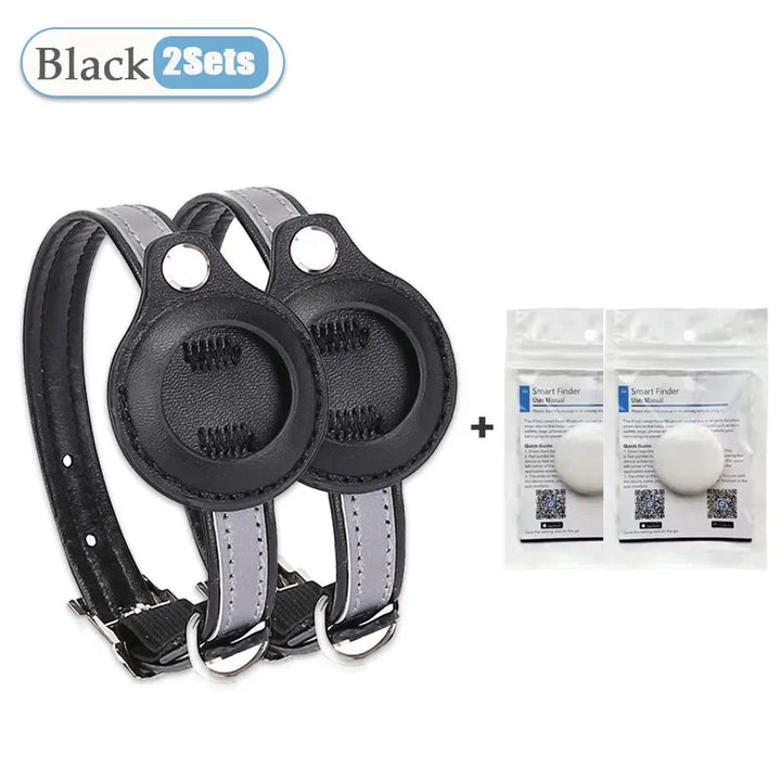 Leather Adjustable Pet GPS Tracker Collar