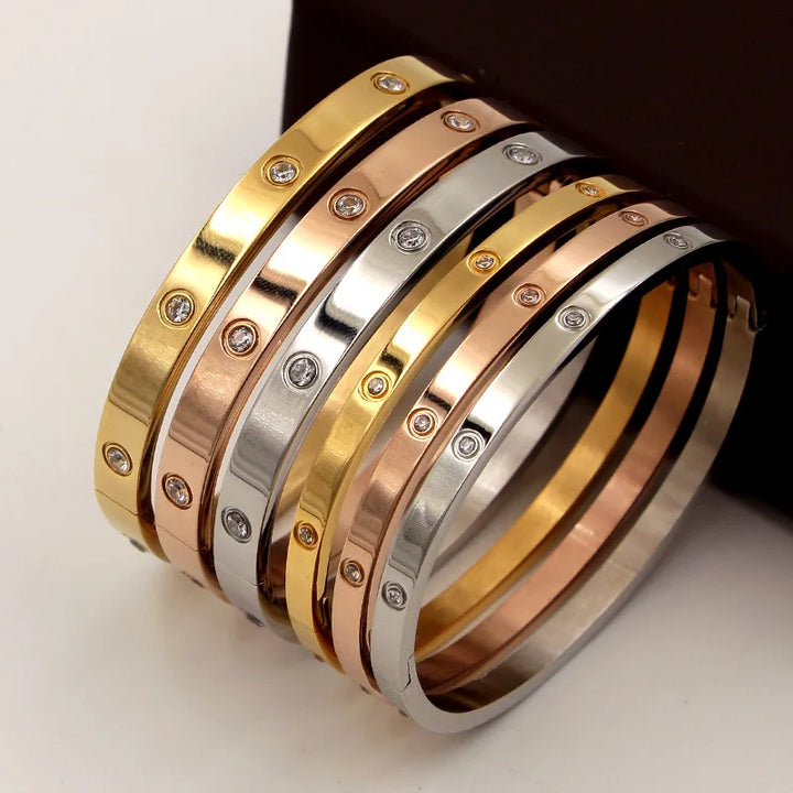Elegant Stainless Steel Bangle Bracelet for Women