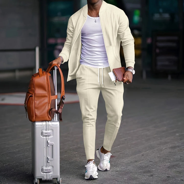 Men's Fall Waffle Baseball Suit