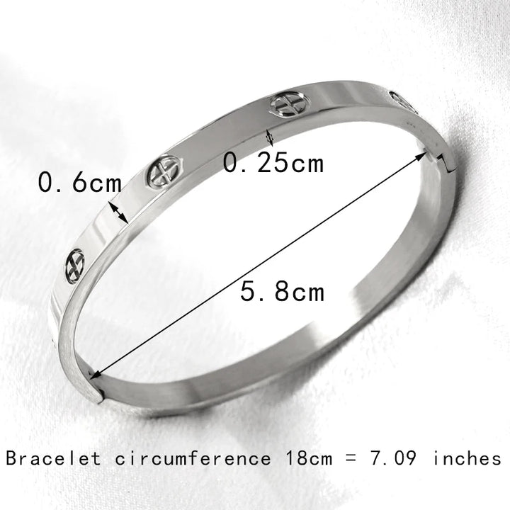 Elegant Stainless Steel Bangle Bracelet for Women
