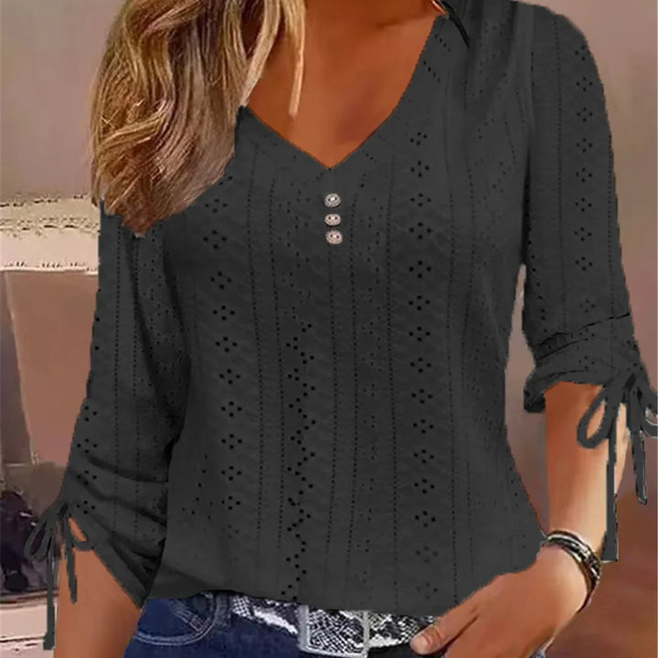Women’s Solid Lace Shirt Top