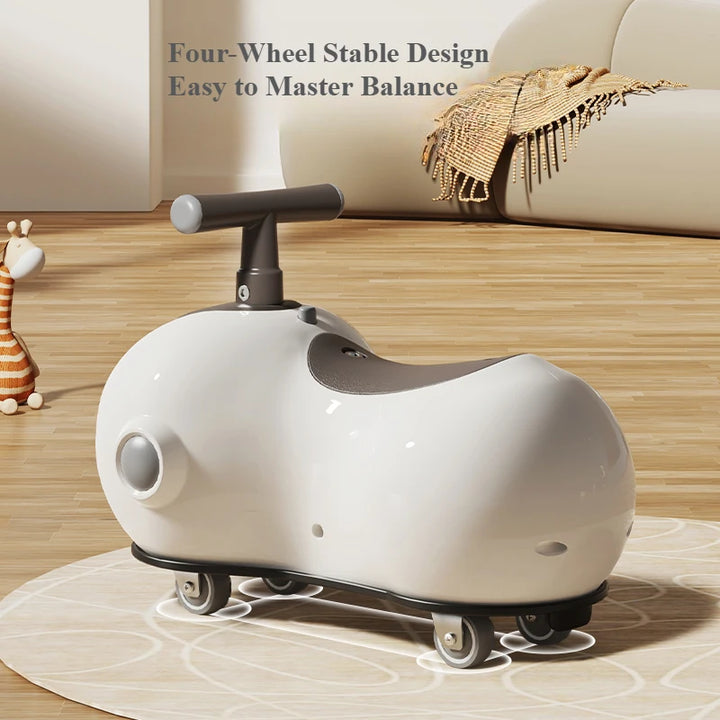 Baby Peanut Twist Car – Infant Scooter Walker with Sound, Light &amp; Silent Wheels
