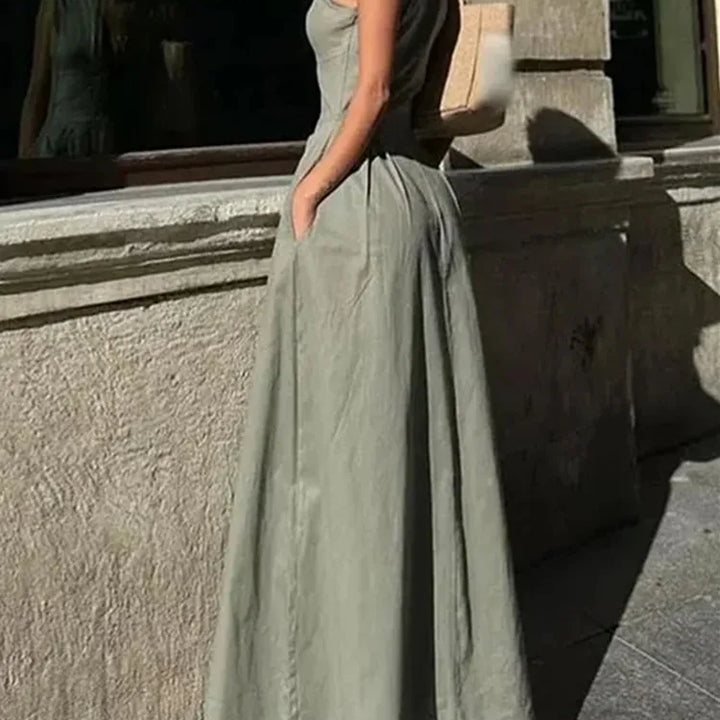Zipper Long Pleated Bodycon Dress