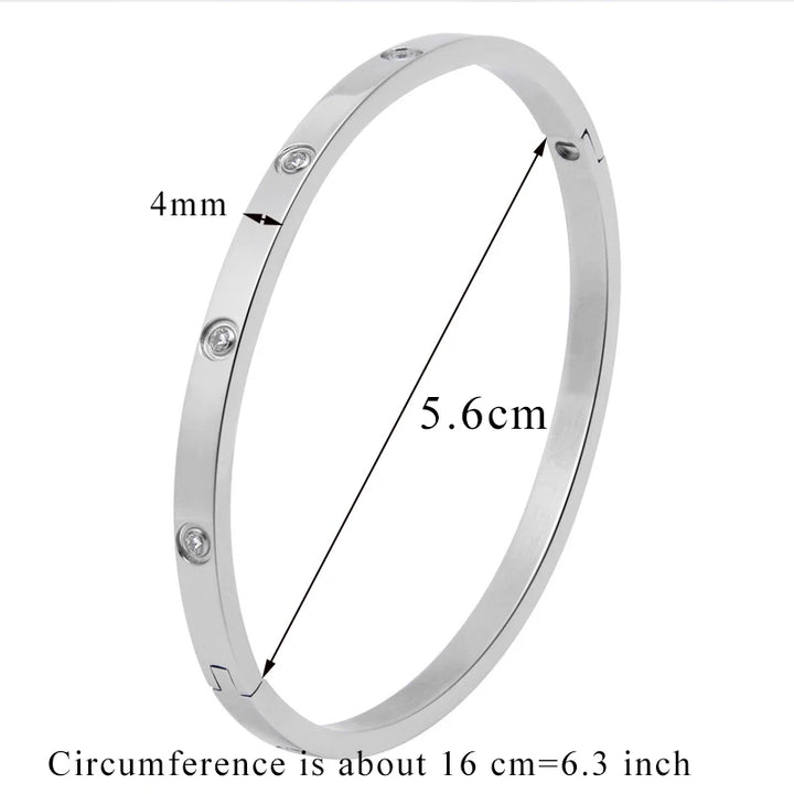 Elegant Stainless Steel Bangle Bracelet for Women