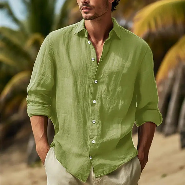Men’s Loose Fit Patchwork Shirt