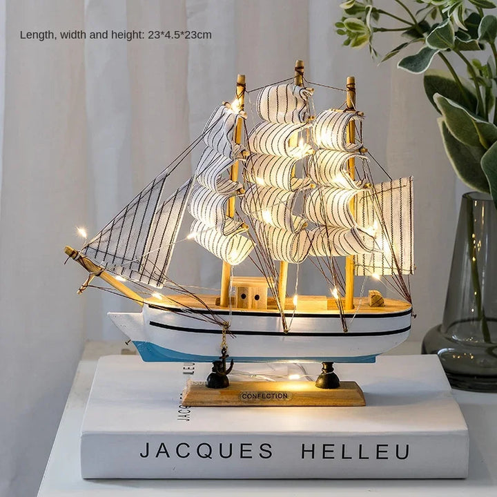 Wooden Sailboat Model