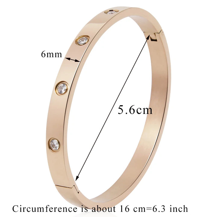Elegant Stainless Steel Bangle Bracelet for Women