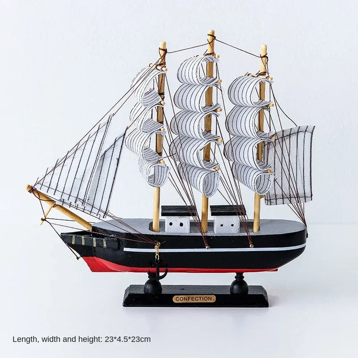 Wooden Sailboat Model