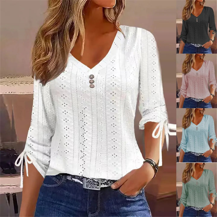 Women’s Solid Lace Shirt Top