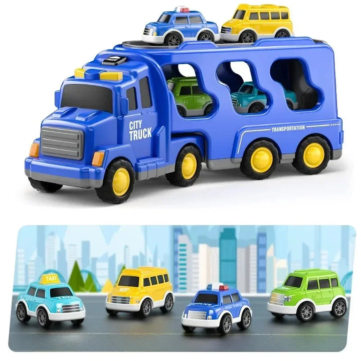 Friction Powered Storage Carrier Truck – 2-in-1 Transport & Toy Vehicle Set
