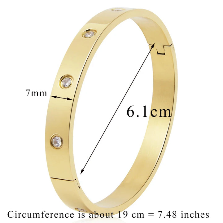 Elegant Stainless Steel Bangle Bracelet for Women