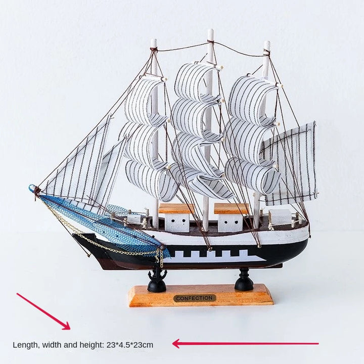Wooden Sailboat Model