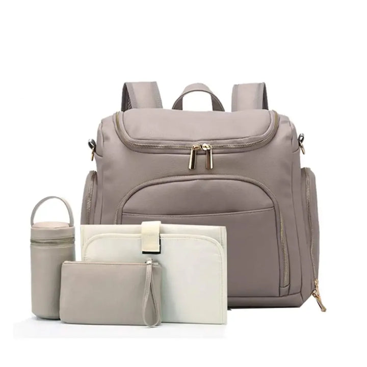 7-in-1 PU Leather Diaper Bag Set