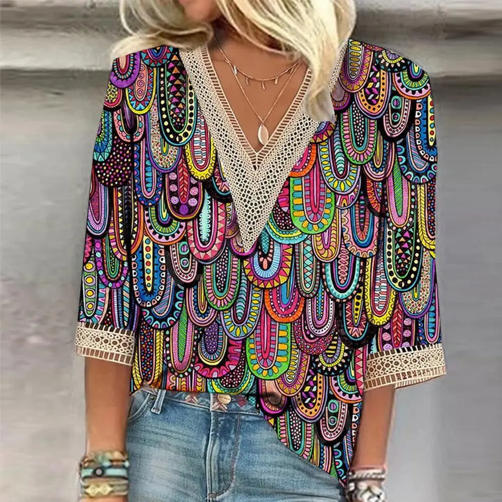 Temperament Women’s Casual V-neck Blouse