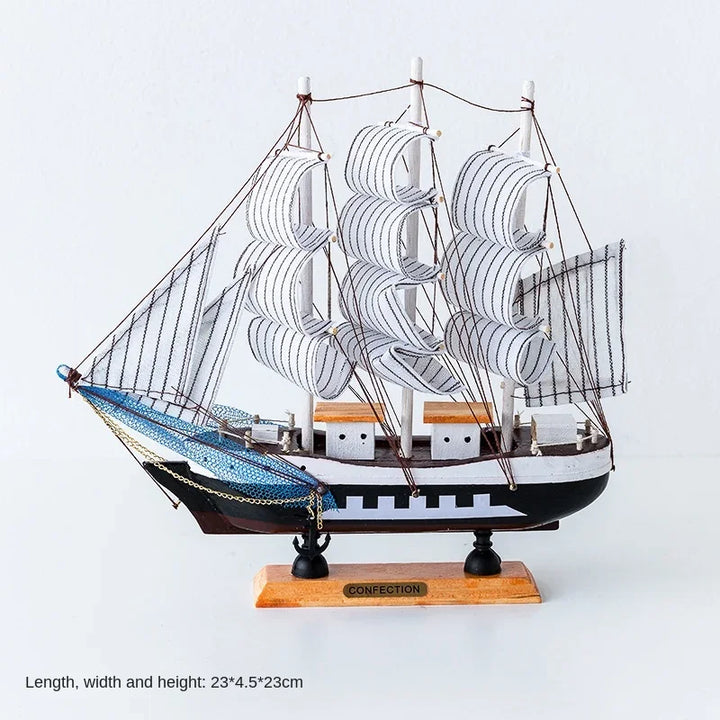 Wooden Sailboat Model