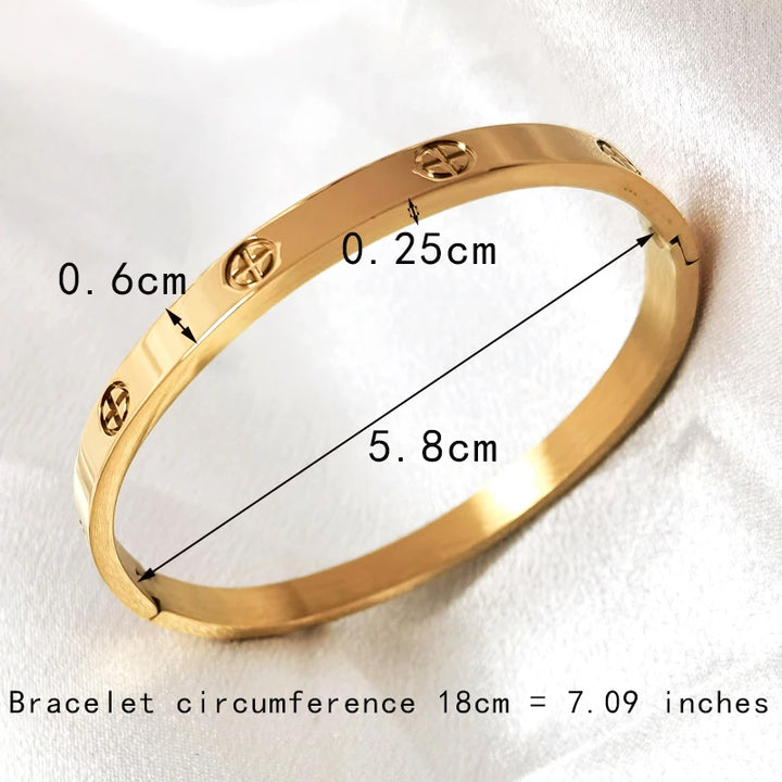 Elegant Stainless Steel Bangle Bracelet for Women