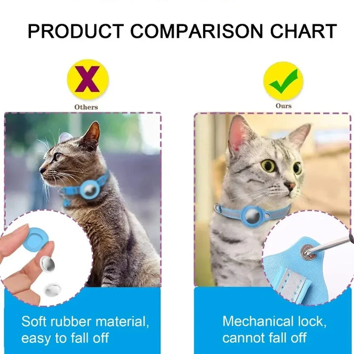 Leather Adjustable Pet GPS Tracker Collar
