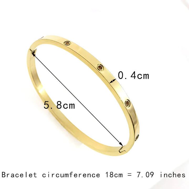 Elegant Stainless Steel Bangle Bracelet for Women