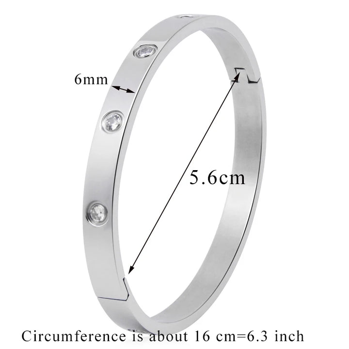 Elegant Stainless Steel Bangle Bracelet for Women