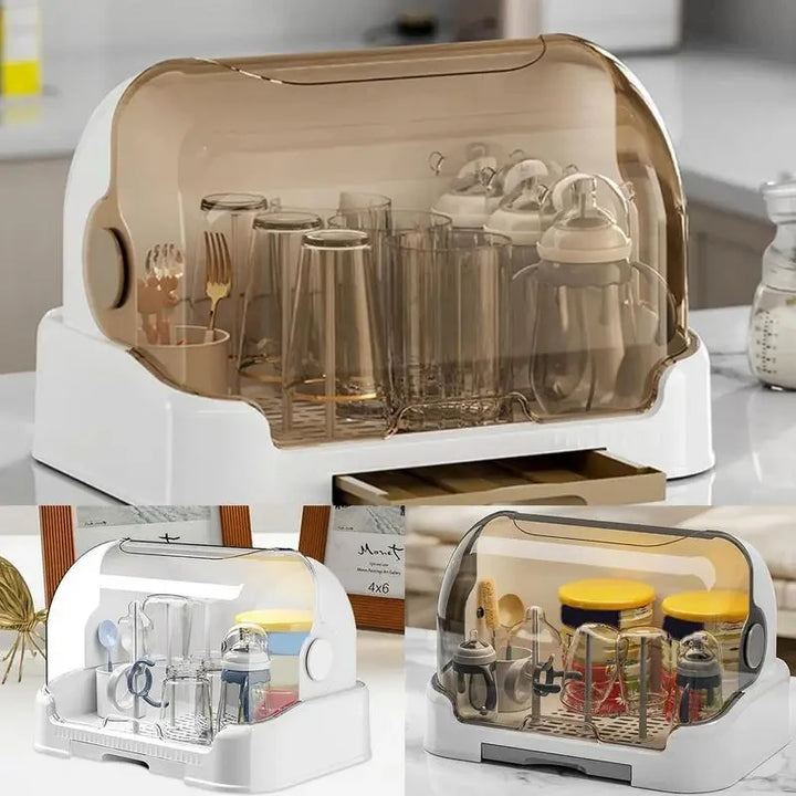 Portable Baby Bottle Drying Rack & Organizer