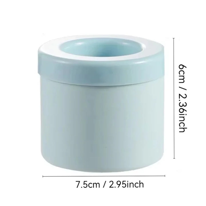 Silicone Round Ice Cube Mold &amp; Ice Bucket