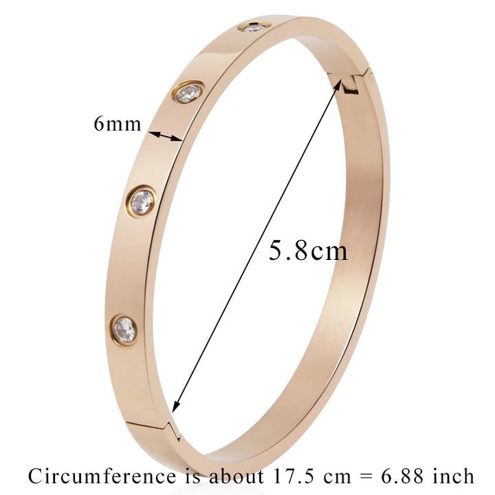 Elegant Stainless Steel Bangle Bracelet for Women