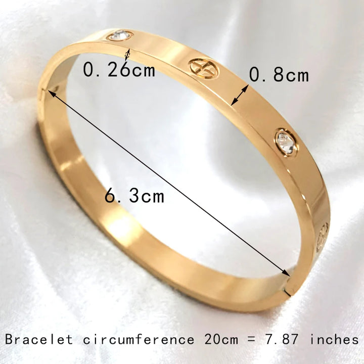 Elegant Stainless Steel Bangle Bracelet for Women