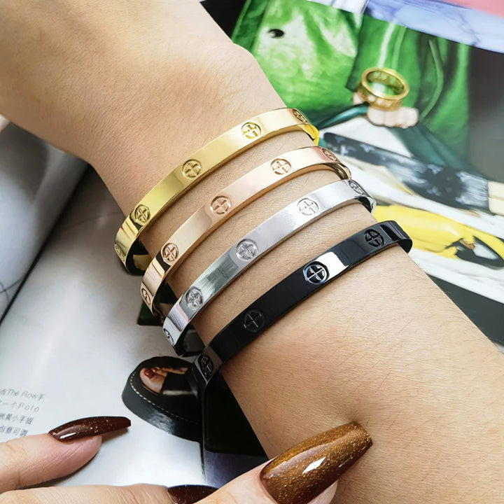 Elegant Stainless Steel Bangle Bracelet for Women