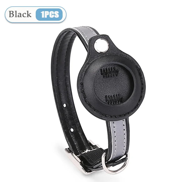 Leather Adjustable Pet GPS Tracker Collar