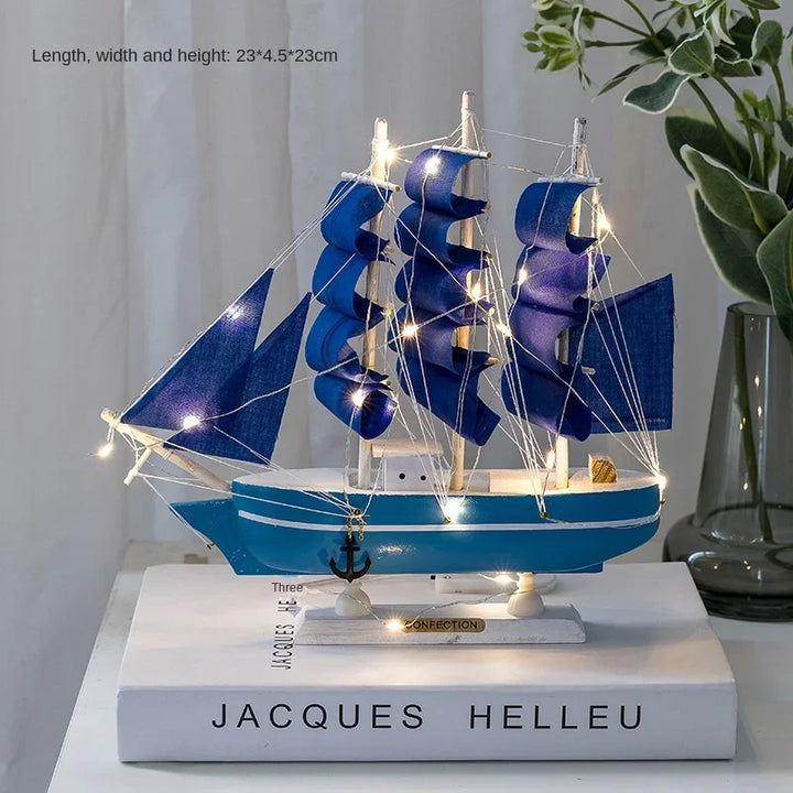 Wooden Sailboat Model