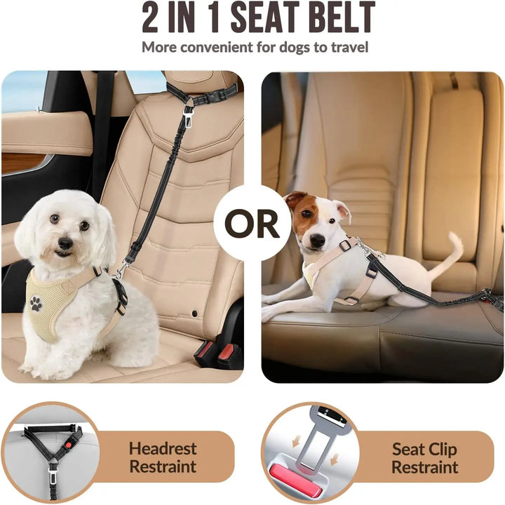 2-in-1 Dog Car Seat Belt