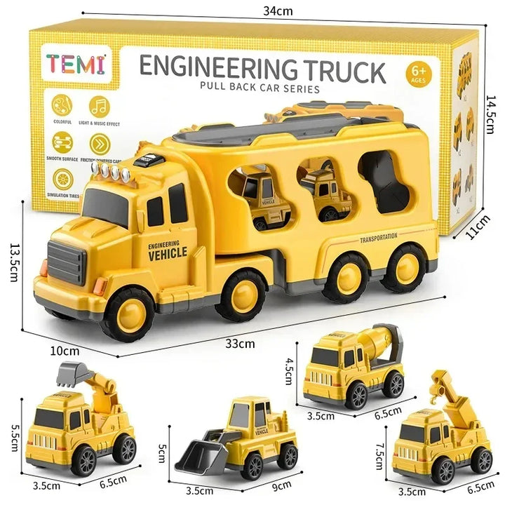 Friction Powered Storage Carrier Truck – 2-in-1 Transport & Toy Vehicle Set