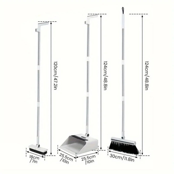 Three-in-One Broom Dustpan Set – Efficient Cleaning Made Easy