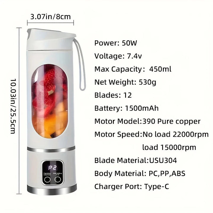 LED Display Portable Milkshake Mixer – Blend Anytime, Anywhere!