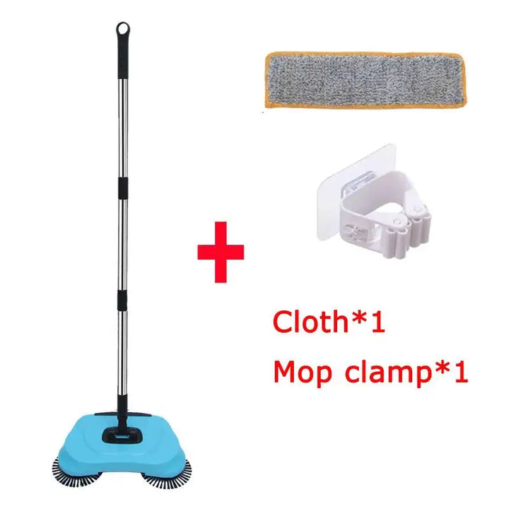 Hand Push Broom – Multifunctional Cleaning Tool with Long Handle & Auto Spiral Deep Clean System
