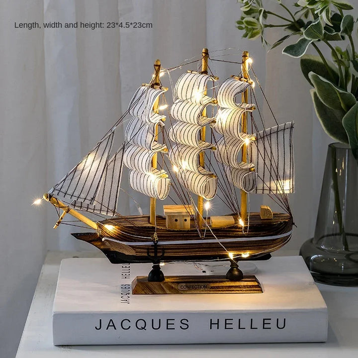 Wooden Sailboat Model