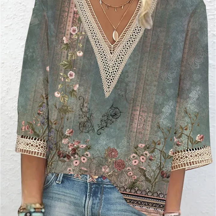 Temperament Women’s Casual V-neck Blouse